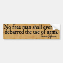 Use of Arms - Th. Jefferson Bumper Sticker