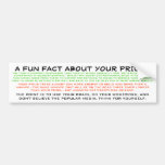 USE THE BRAIN 1 - PRIUS BUMPER STICKER