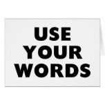 Use Your Words Cards