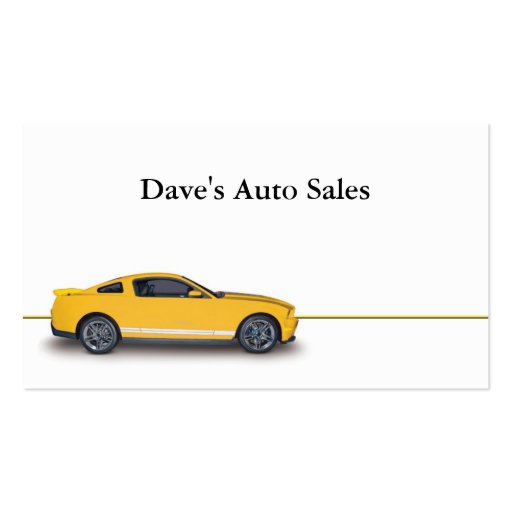 Used Car Dealer Business Card (front side)