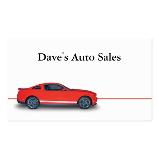 Used Car Dealer Business Card