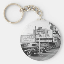 Used Car Lot Vintage Hollywood California Keychain