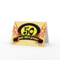 Used Parts 50th Birthday Party Invitations cards