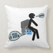 Used Toilet Throw Pillow