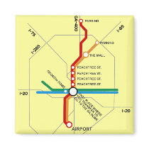 Useful Atlanta Subway Map Refrigerator Magnets