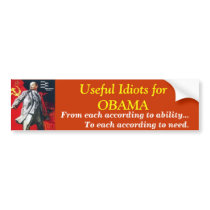 Useful Idiots for OBAMA, bumper stickers