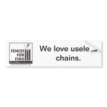 Useless Chains bumper sticker bumper stickers