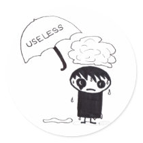 Useless EMO Round Sticker