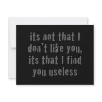 Useless invitations by 2DogStudio Useless invitations
