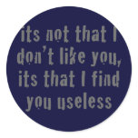 Useless Round Stickers
