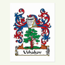 Ushakov Family Crest Postcard