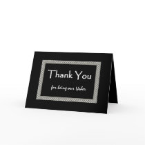 USHER Checkerboard Wedding THANK YOU Cards