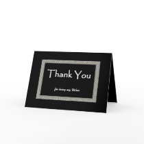USHER Checkerboard Wedding THANK YOU Greeting Card