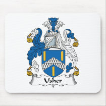 Usher Family Crest Mousepad