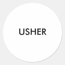 USHER ROUND STICKERS