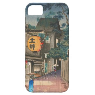 Ushigome Kagurazaka Tsuchiya Koitsu shin hanga iPhone 5 Cases