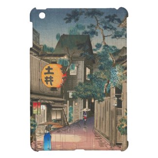 Ushigome Kagurazaka Tsuchiya Koitsu shin hanga Cover For The iPad Mini