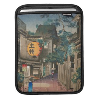 Ushigome Kagurazaka Tsuchiya Koitsu shin hanga Sleeve For iPads