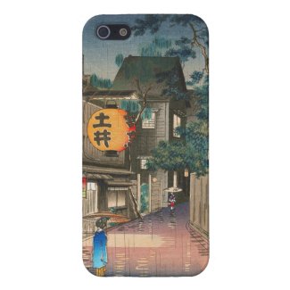 Ushigome Kagurazaka Tsuchiya Koitsu shin hanga iPhone 5 Covers