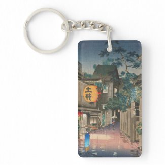 Ushigome Kagurazaka Tsuchiya Koitsu shin hanga Acrylic Keychains