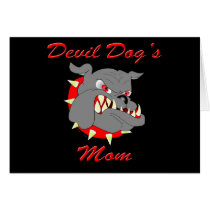 USMC Devil Dog's Mom Greeting Cards