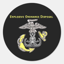 USMC EOD ROUND STICKER