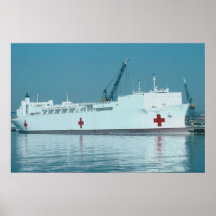 USNHS "Mercy", hospital ship, San Diego Naval Stat Poster