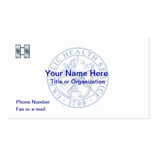 USPHS Lieutenant Business Card