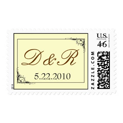USPS Cream wedding postage stamp