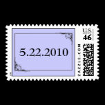 USPS light blue  wedding postage stamp