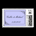 USPS light blue  wedding postage stamp
