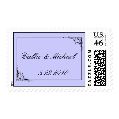 USPS light blue wedding postage stamp by perfectpostage