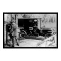 USPS Mailman and Truck 1919 posters