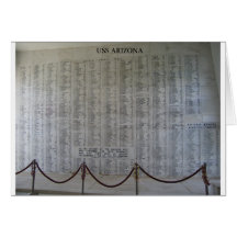 USS Arizona Plaque Greeting Cards
