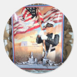 USS Arizona Tribute Round Sticker