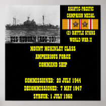 USS AUBURN (AGC-10) POSTER