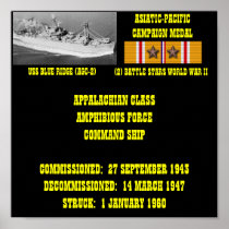 USS BLUE RIDGE (AGC-2) POSTER