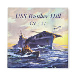 USS Bunker Hill at sea magnets