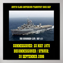 USS CORONADO (LPD / AGF - 11) POSTER
