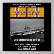 USS ENTERPRISE (CV-6) POSTER