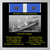 USS ESTES (AGC-12) / (LCC-12) POSTER