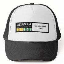 USS KITTY HAWK VIETNAM WAR VETERAN TRUCKER HATS