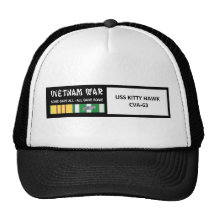 USS KITTY HAWK VIETNAM WAR VETERAN TRUCKER HATS