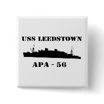 USS Leedstown - APA 56 - Button