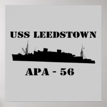 USS Leedstown - APA 56 - Poster