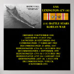 USS LEXINGTON (CV-16) POSTER