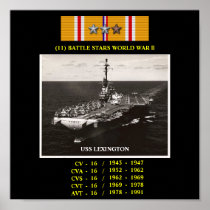 USS LEXINGTON (CV/ CVA/ CVS/ CVT/ AVT-16) POSTER