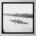 USS Monitor Casco on the James River, VA 1864 posters