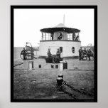 USS Monitor Catskill in Charleston Harbor, SC 1865 Print