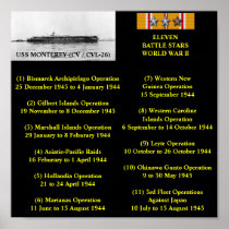 USS MONTEREY (CV / CVL-26) POSTER